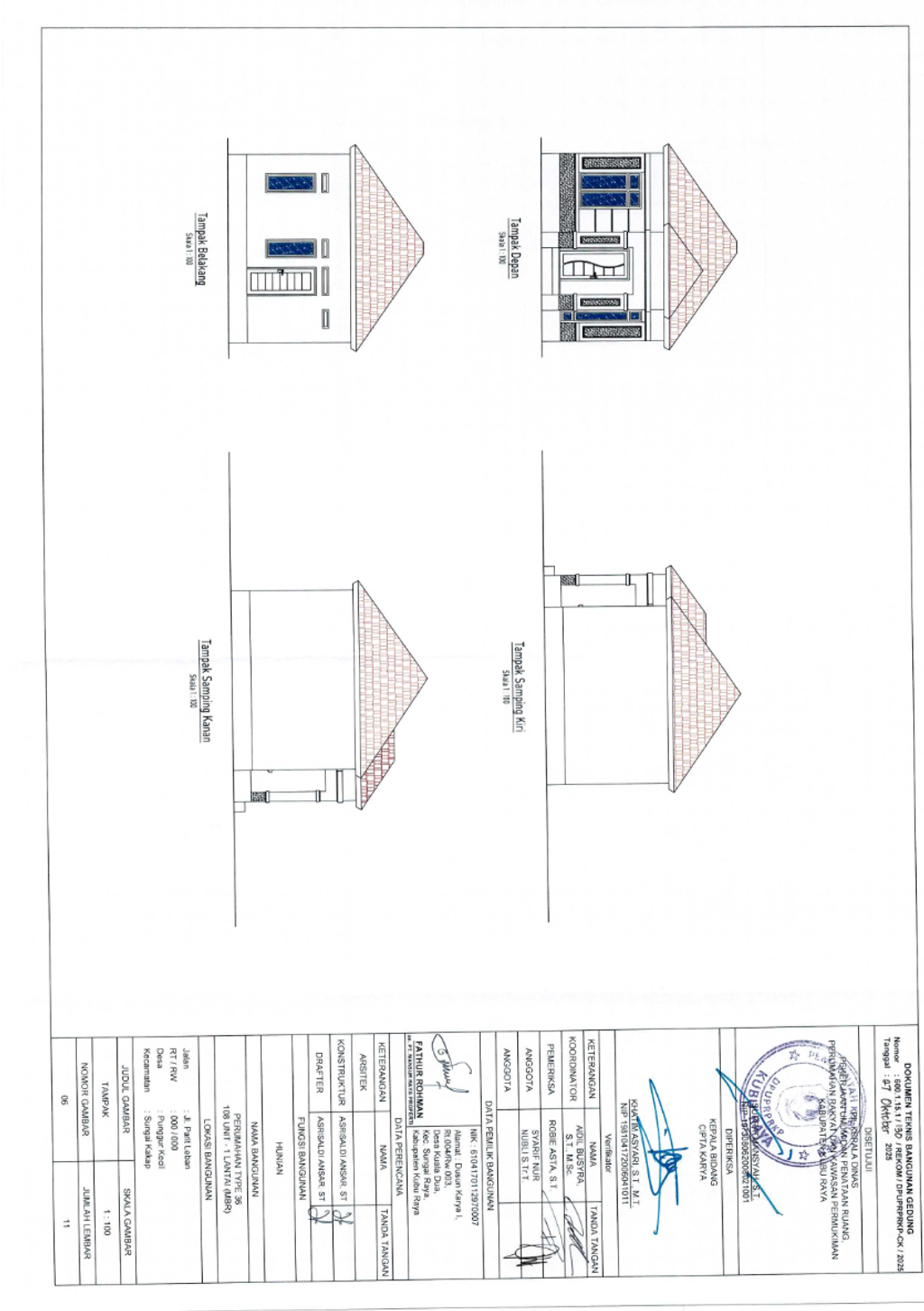 foto tampak rumah tipe 36 perumahan purnama raya 5
