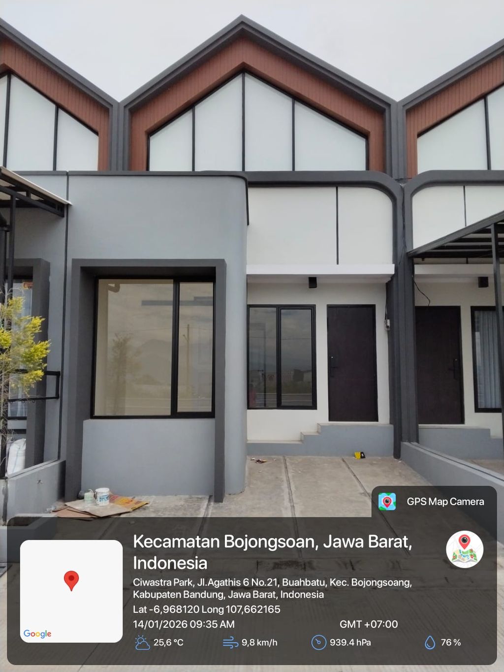 foto tampak rumah tipe 38 1 lantai (415) perumahan G-Land Ciwastra Park 2