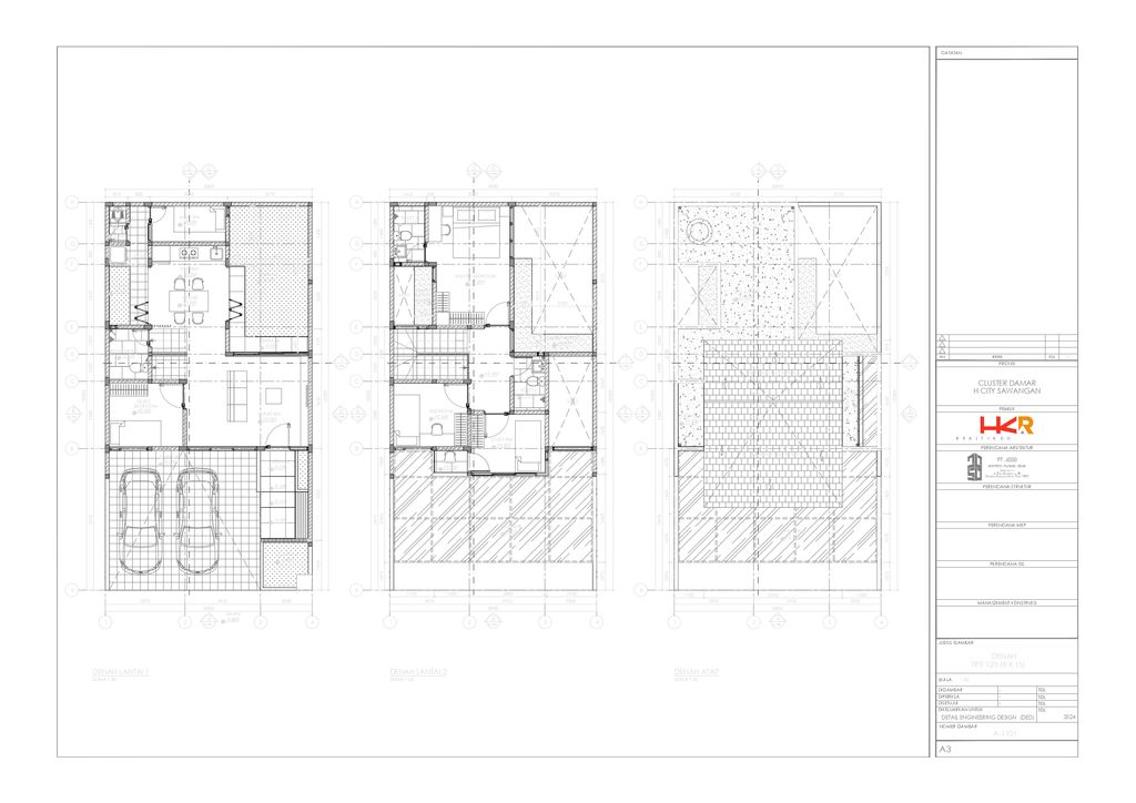 foto denah rumah tipe 100/120 perumahan H City Sawangan Depok