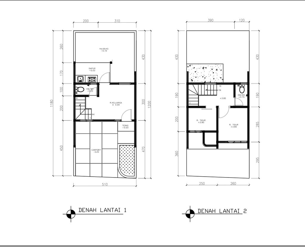 foto denah rumah tipe 38 Compact (2 kamar) (447) perumahan Cluster Beverly