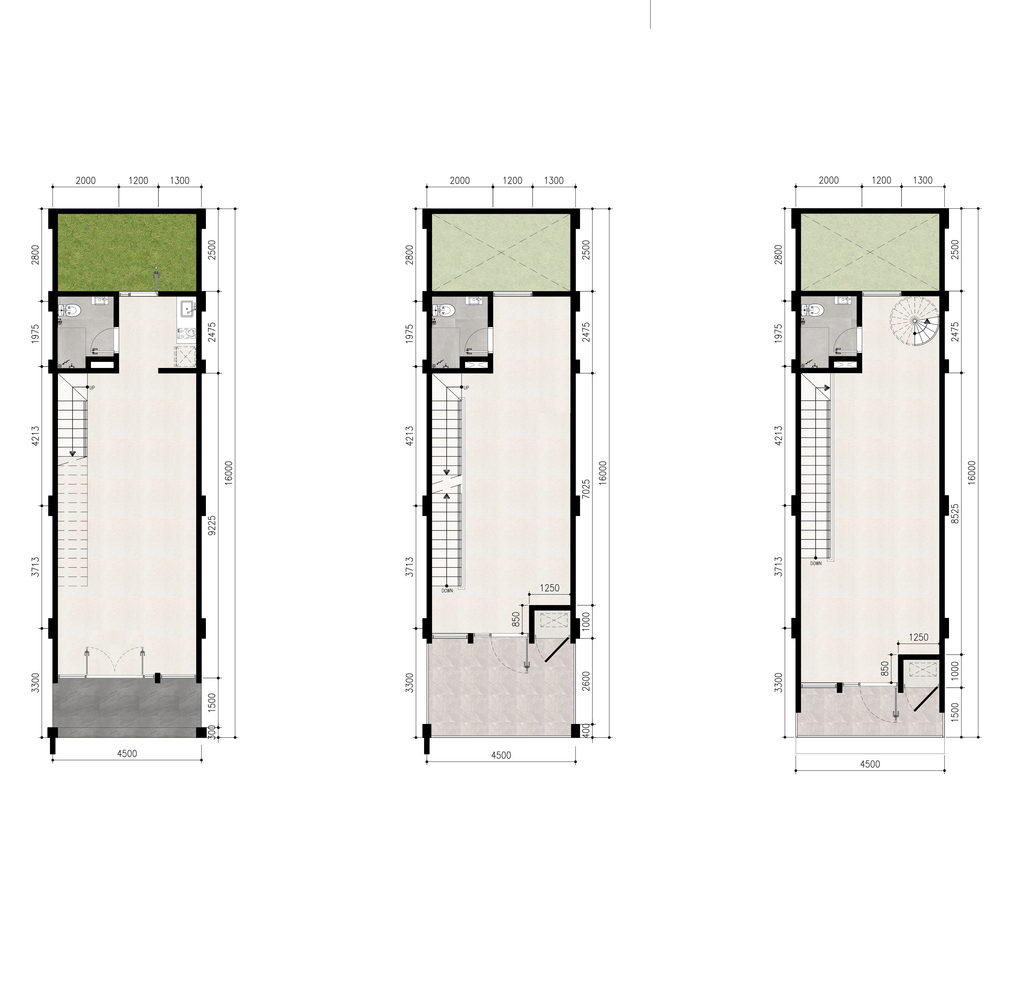 foto denah rumah tipe 184 (184/72) NSD 4.5X16 perumahan PERUM. KOTA WISATA