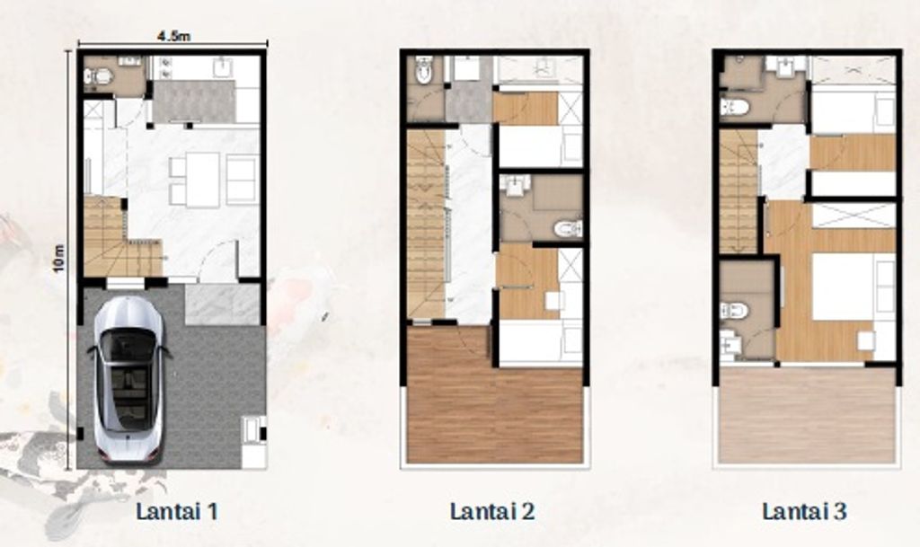 foto denah rumah tipe CAMAR BADAN perumahan SHM - CLUSTER SAPPORO