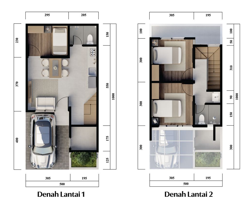 foto denah rumah tipe Serenade 3BR perumahan ROYAL RESIDENCE