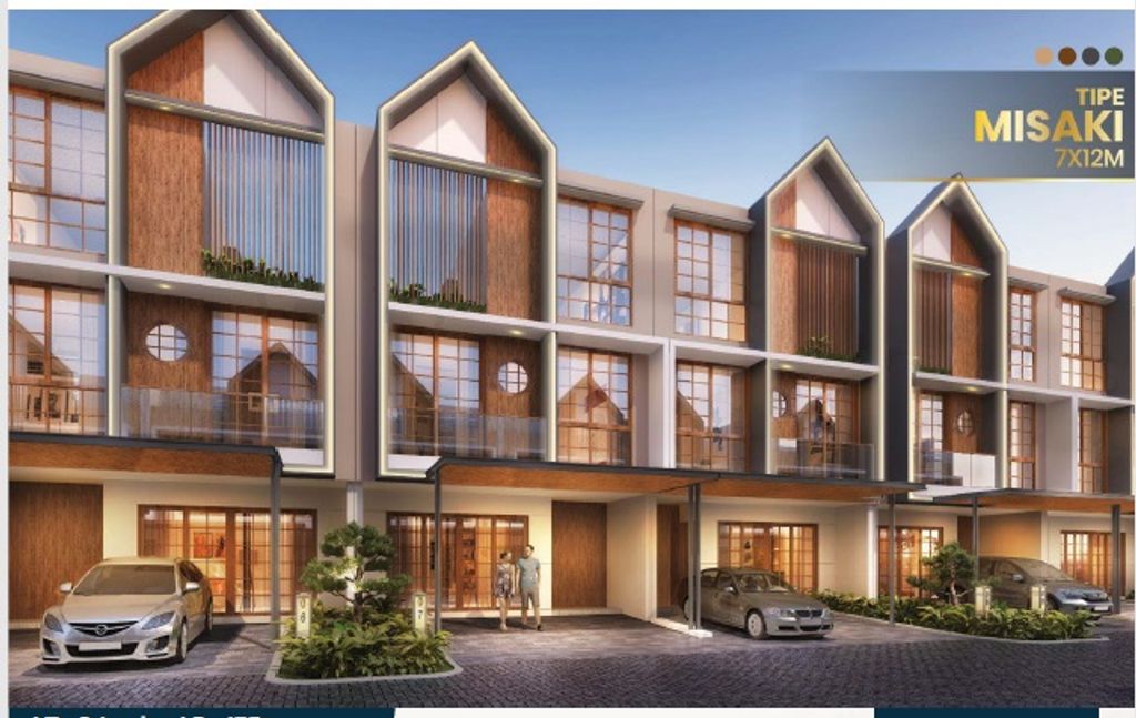foto tampak rumah tipe MISAKI HOEK perumahan SHM - CLUSTER SAPPORO