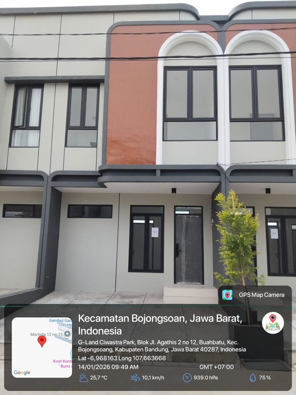 foto tampak rumah tipe 38 Compact 2 Kamar HC (444) perumahan G-Land Ciwastra Park 2