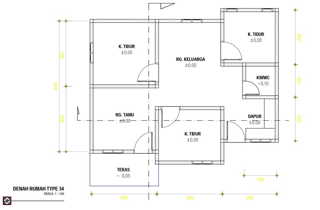 foto denah rumah tipe 54 perumahan Green Tulus Permata 2