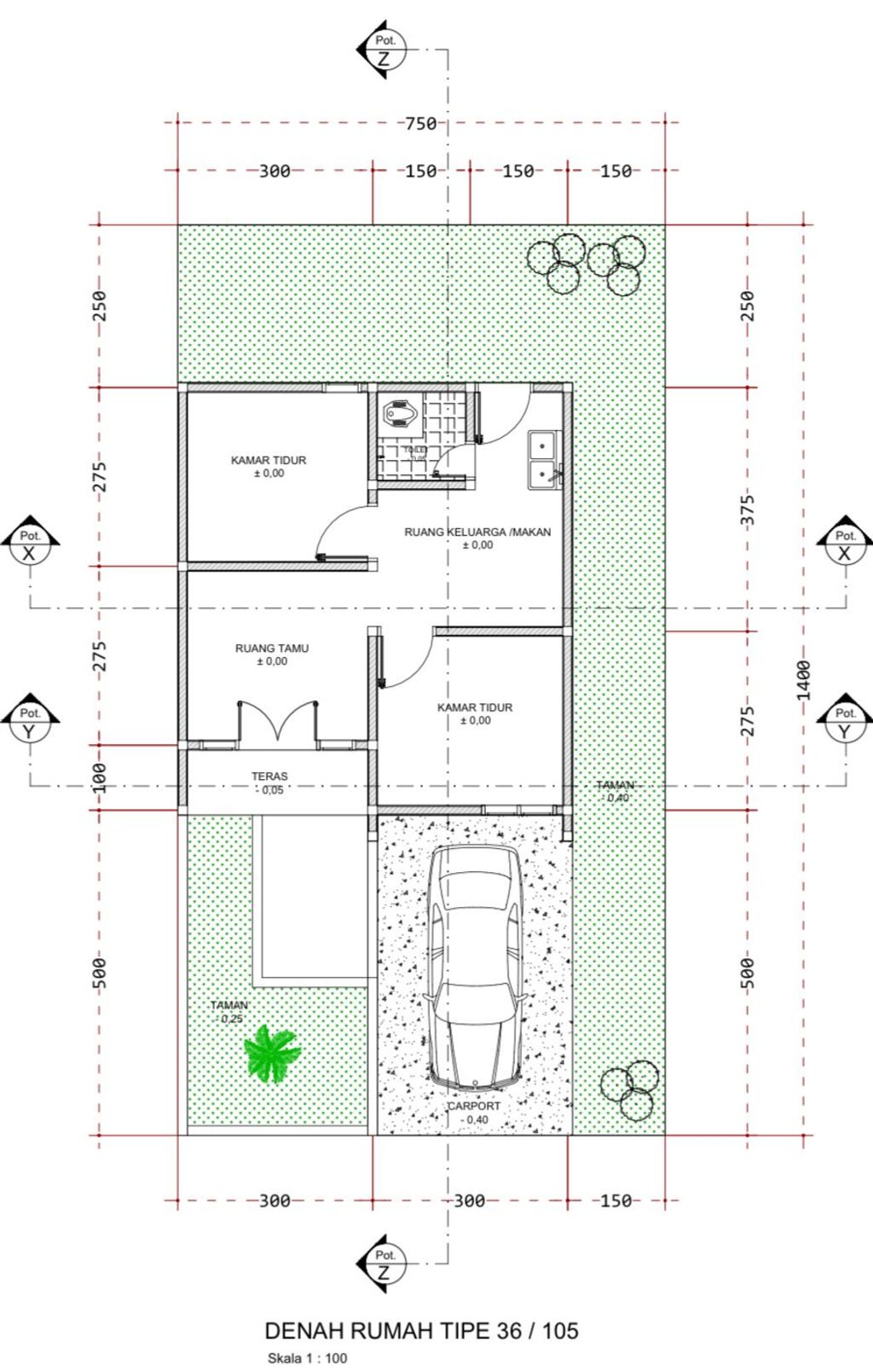 foto denah rumah tipe HAN CITY SQUARE perumahan HAN CITY SQUARE