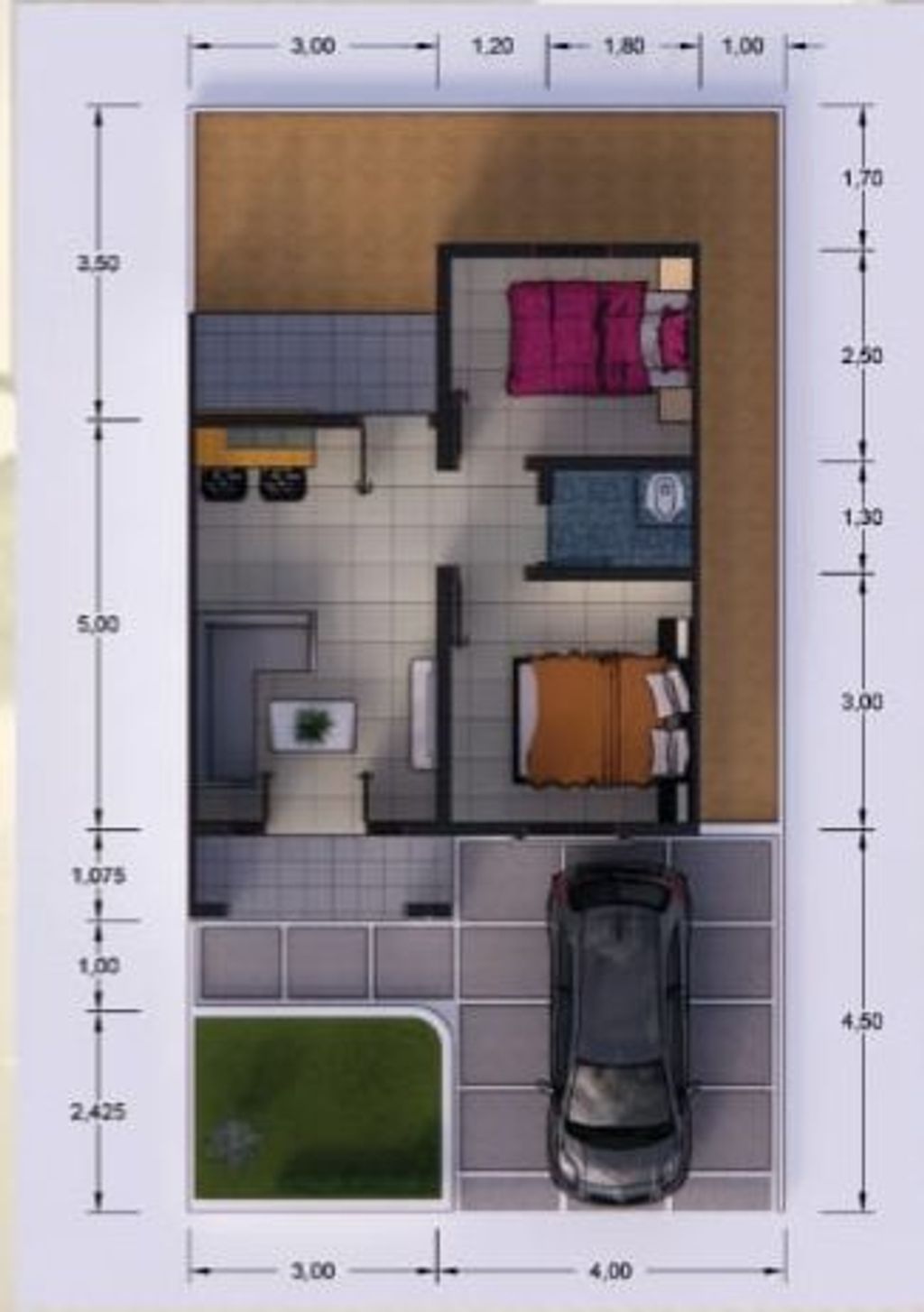 foto denah rumah tipe 36 perumahan Perumahan Batubara Bahagia