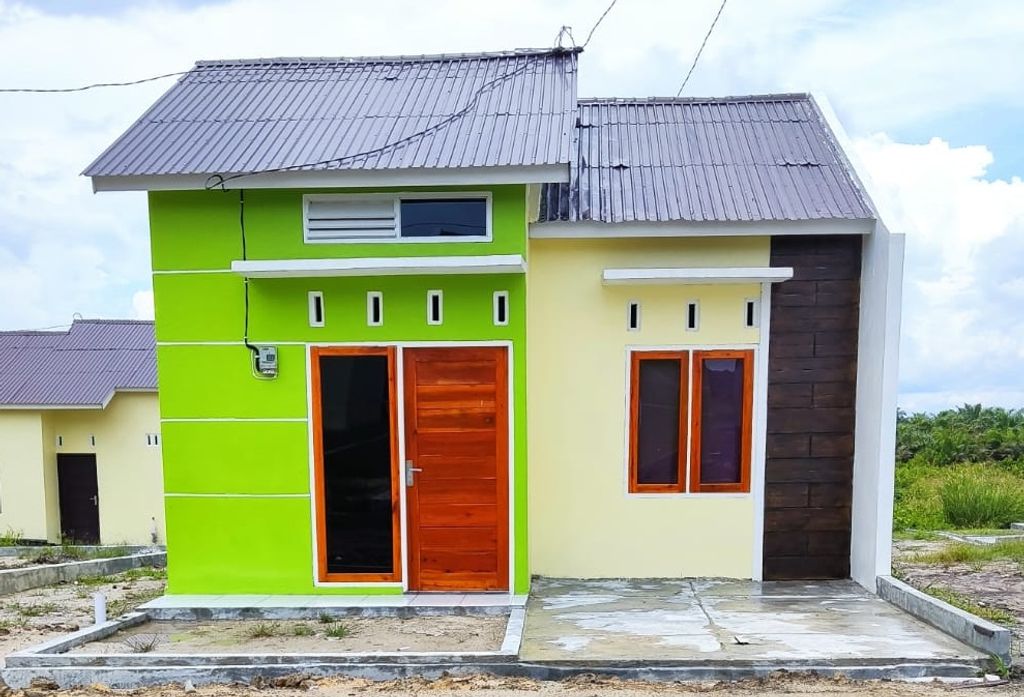 foto tampak rumah tipe 36 perumahan CALISTA MAHARANI RESIDENCE
