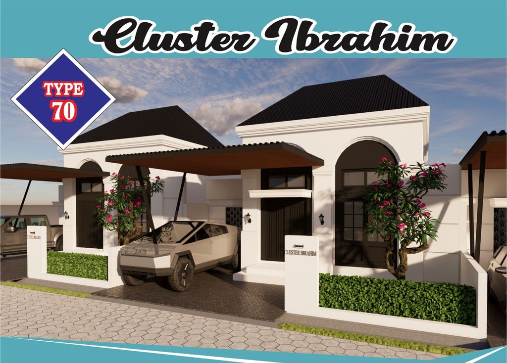 foto tampak rumah tipe 70 perumahan CLUSTER IBRAHIM