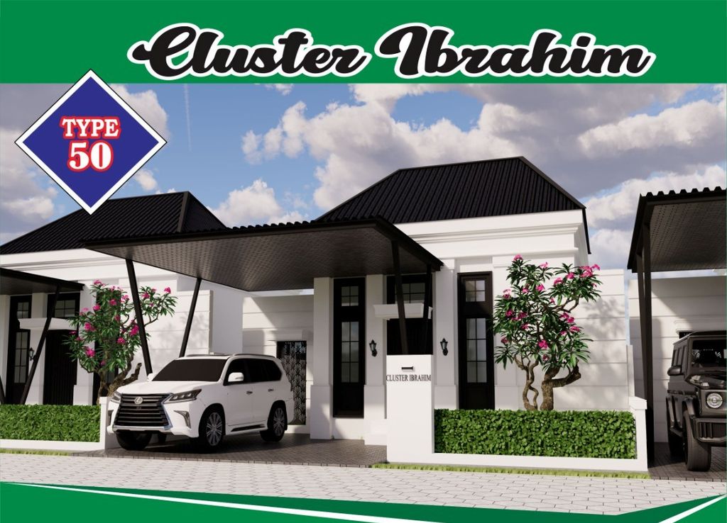 foto tampak rumah tipe 50 perumahan CLUSTER IBRAHIM