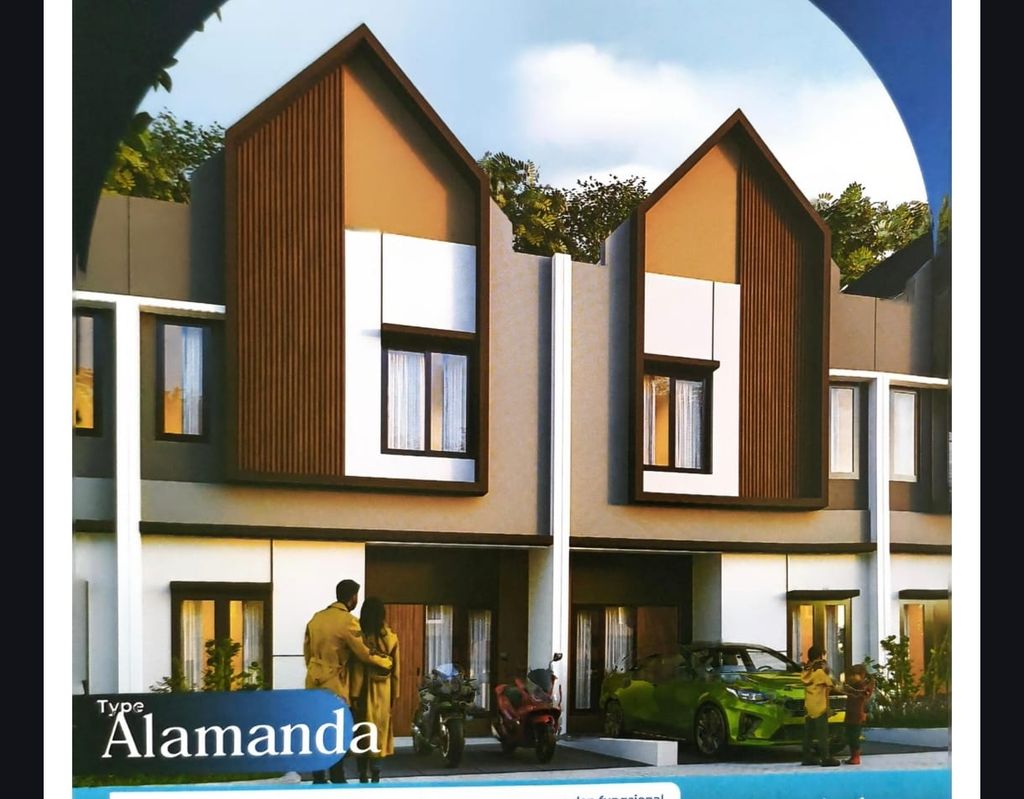 foto tampak rumah tipe ALAMANDA perumahan Puri Delta Tigaraksa