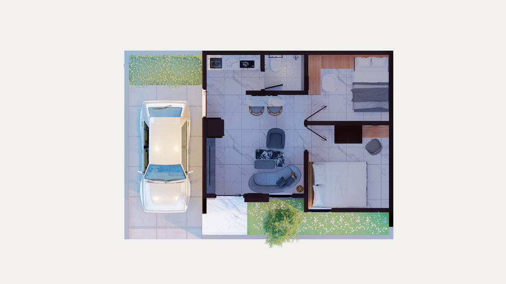 foto denah rumah tipe Scandinavian perumahan ASKARA HARITA SPECIAL EDITION