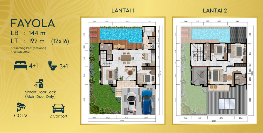 foto denah rumah tipe FAYOLA perumahan CITRA CITY BALIKPAPAN
