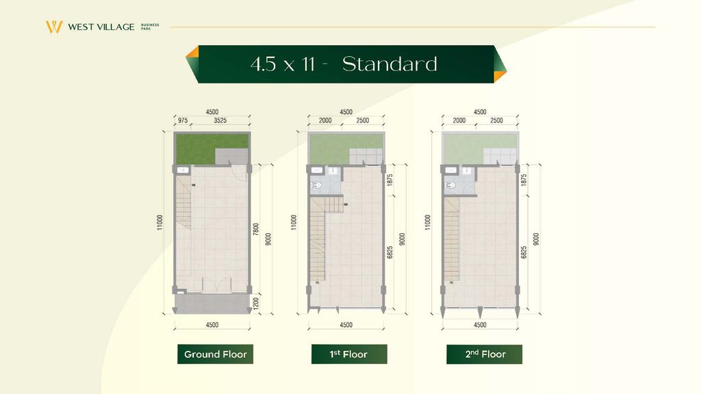 foto denah rumah tipe West Village 1 - 4.5 x 11 perumahan West Village Business Park