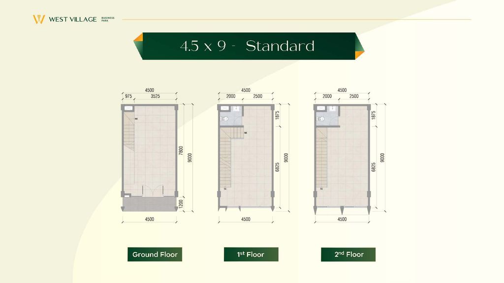 foto denah rumah tipe West Village - 4.5 x 9 perumahan West Village Business Park