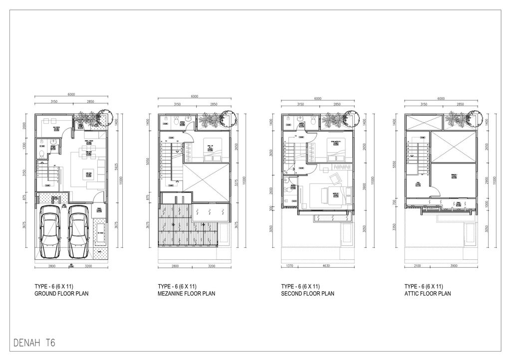foto denah rumah tipe T6-H perumahan PACIFIC GARDEN PURI