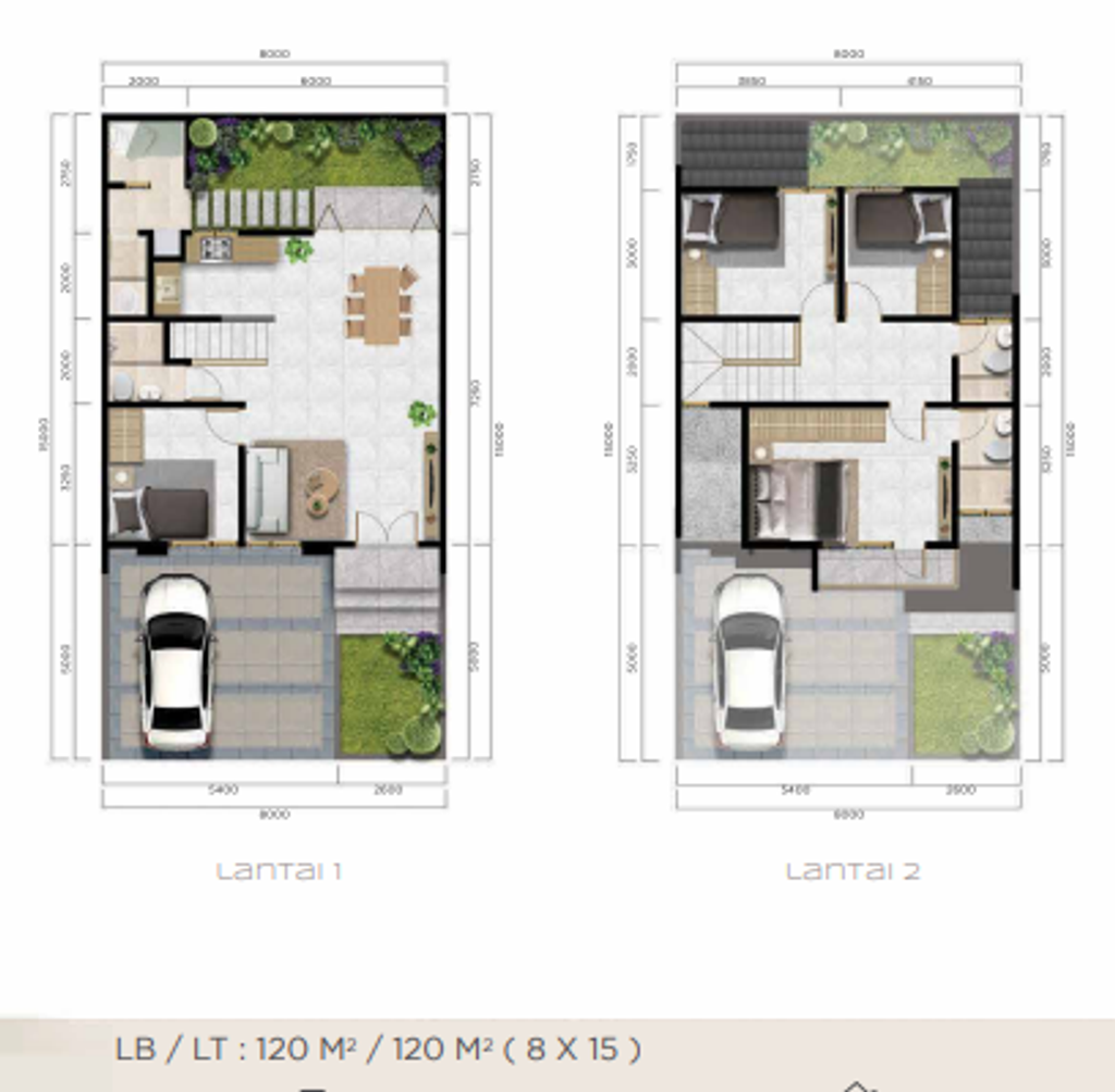 foto denah rumah tipe DALI E.08/30 - RSF perumahan PERUMAHAN CITRA CITY SENTUL KAWASAN PREMIUM