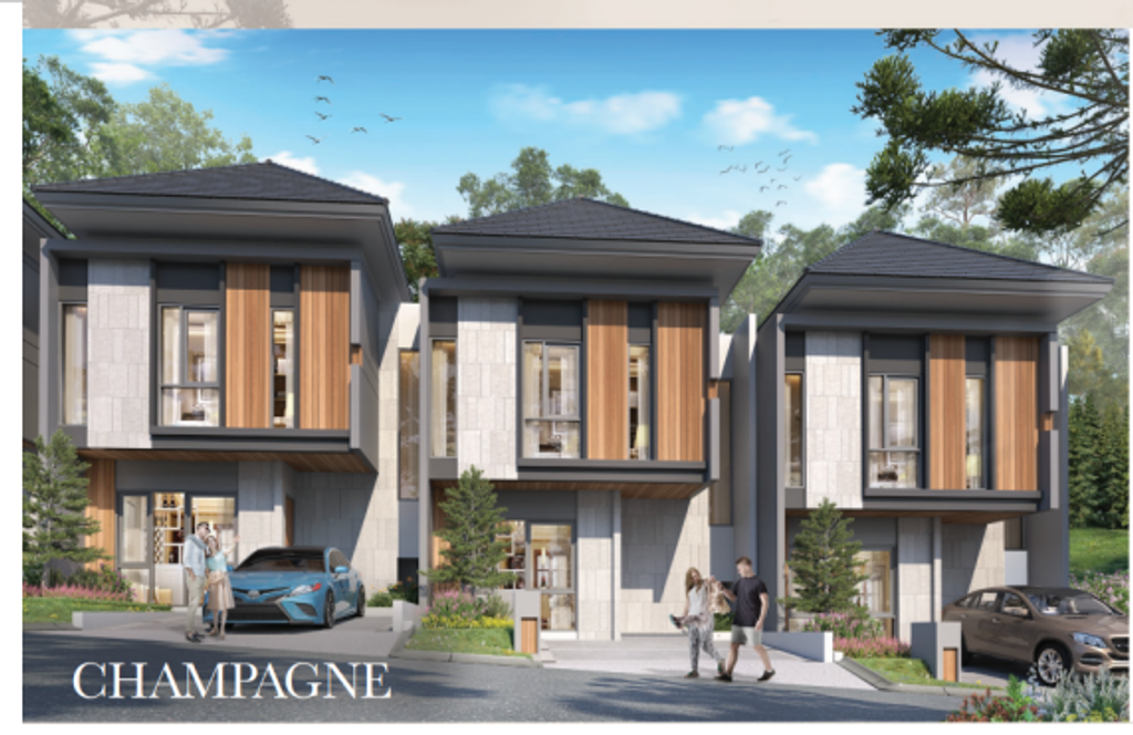 foto tampak rumah tipe CHAMPAGNE - CHR perumahan PERUMAHAN CITRA CITY SENTUL KAWASAN REGULER 1