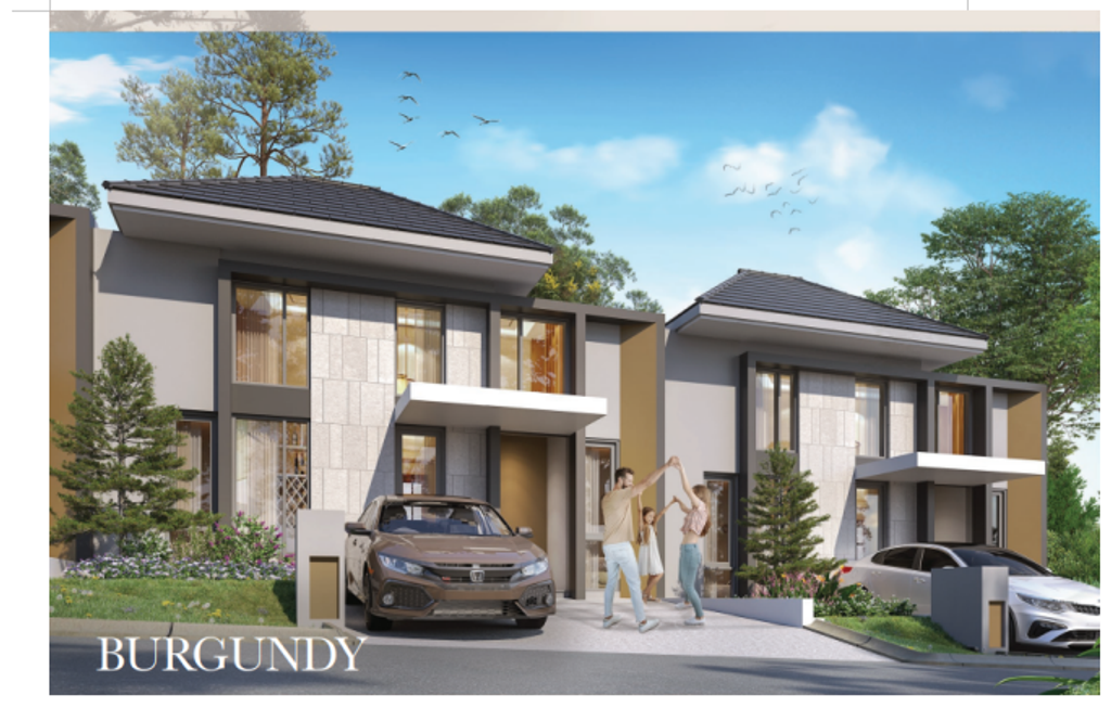 foto tampak rumah tipe BURGUNDY - CHR perumahan PERUMAHAN CITRA CITY SENTUL KAWASAN REGULER 1