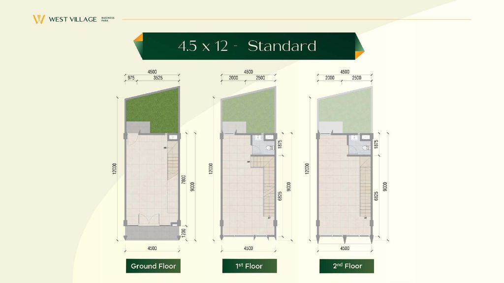 foto denah rumah tipe West Village 1 - 4.5 x 12 perumahan West Village Business Park