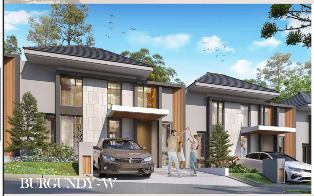 foto tampak rumah tipe BURGUNDY-W - COR perumahan PERUMAHAN CITRA CITY SENTUL KAWASAN REGULER 1