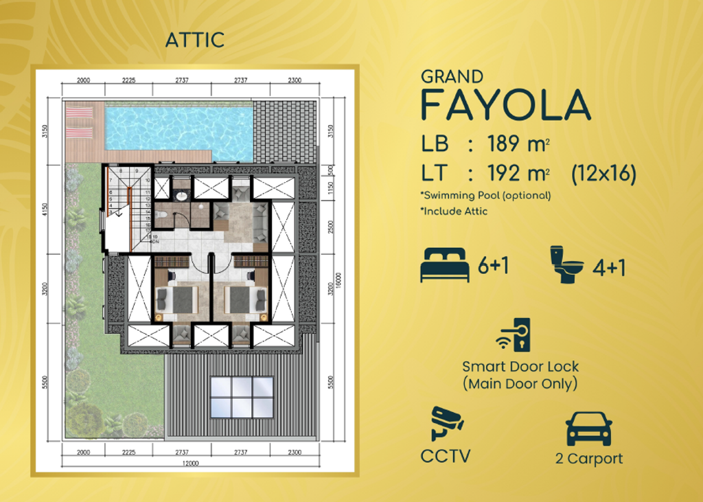 foto denah rumah tipe GRAND FAYOLA perumahan CITRA CITY BALIKPAPAN