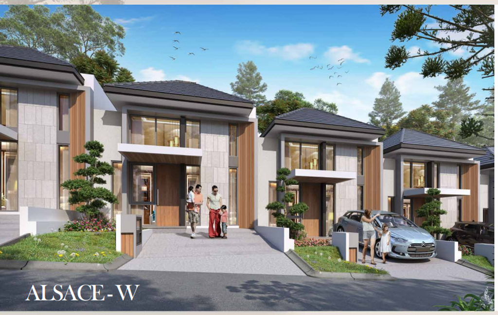 foto tampak rumah tipe ALCASE-W - COR perumahan PERUMAHAN CITRA CITY SENTUL KAWASAN REGULER 1