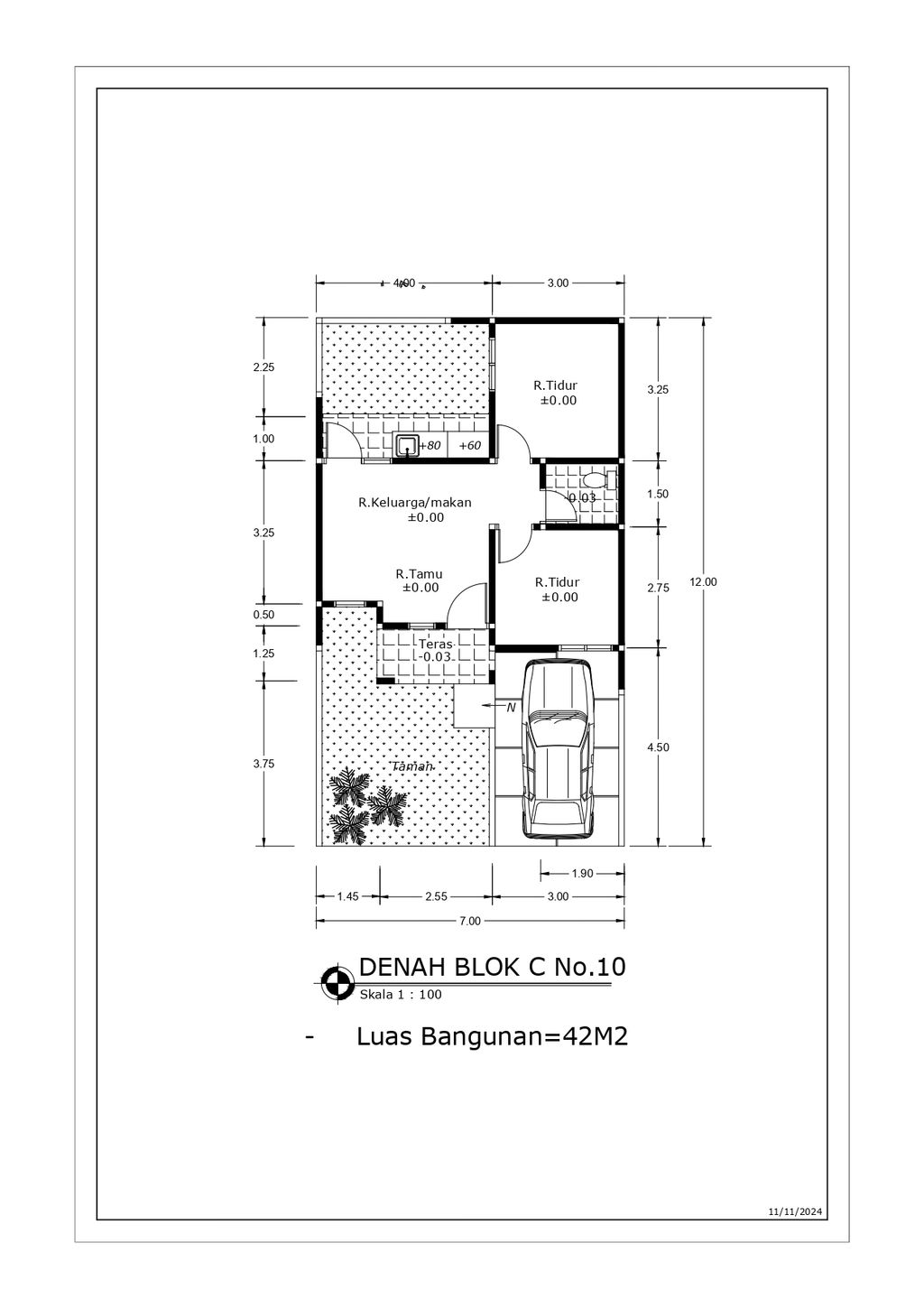 foto denah rumah tipe KUMALA RESIDENCE 6 perumahan KUMALA RESIDENCE 6