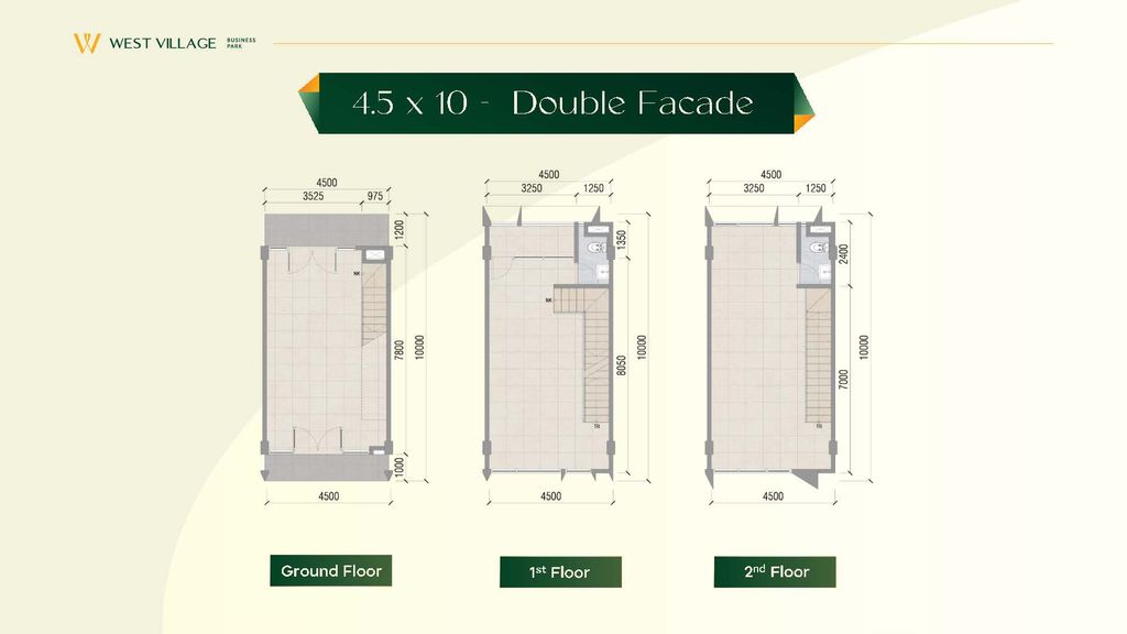 foto denah rumah tipe West Village 1 - 4.5 x 10 perumahan West Village Business Park