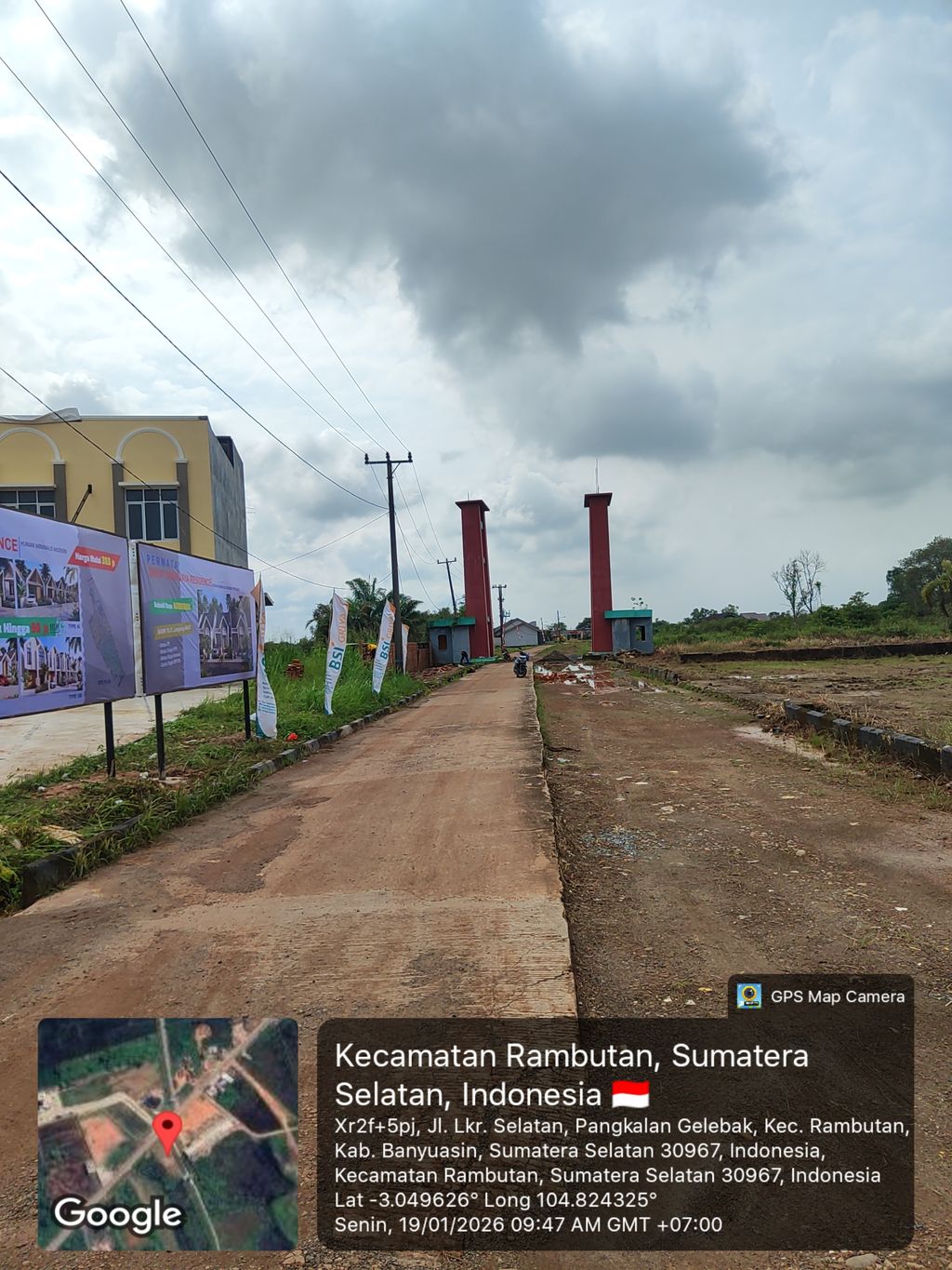 foto posisi tengah perumahan PERMATA GREAT SIRIWIJAYA RESIDENCE