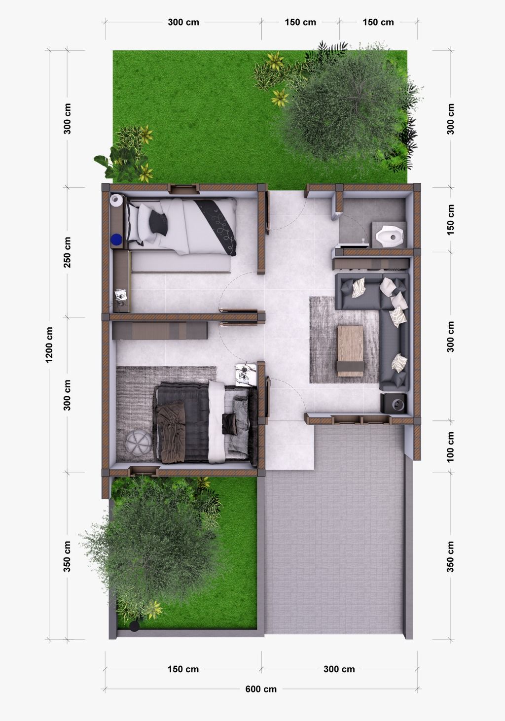 foto denah rumah tipe 30 perumahan Graha Rachita tahap 3