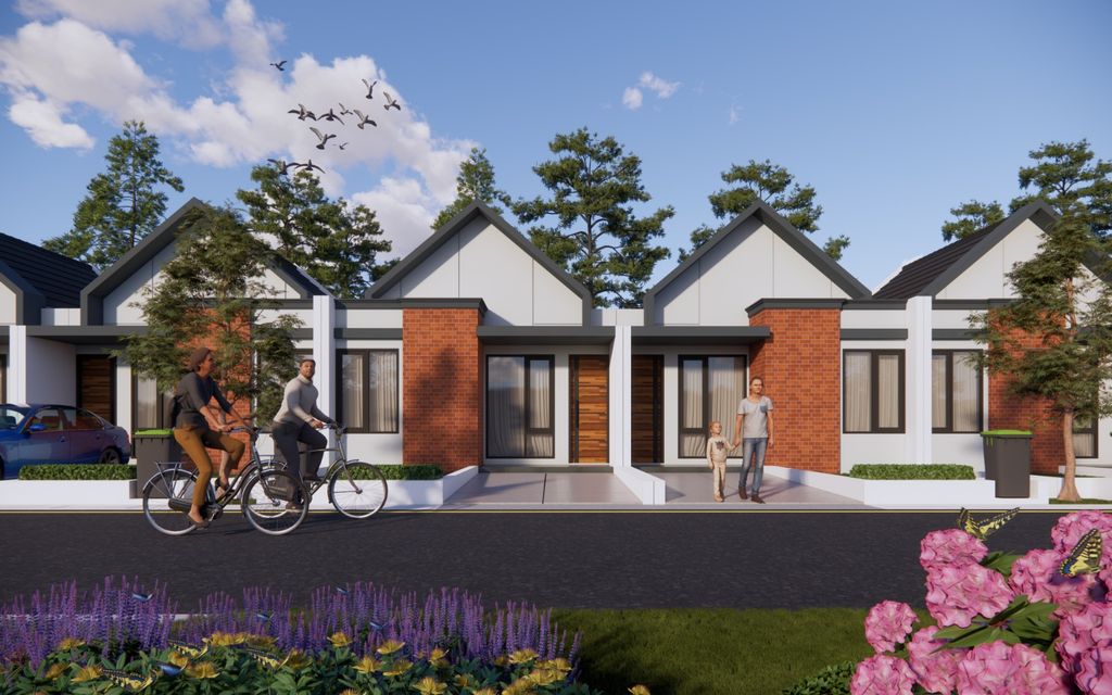 foto tampak rumah tipe Arster Hook perumahan SURYAMAS LIANDRA CITY