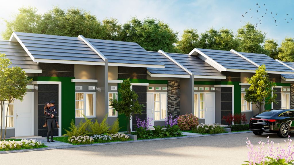 foto tampak rumah tipe Standard 30 perumahan GRIYA INDAH CIKAMPEK