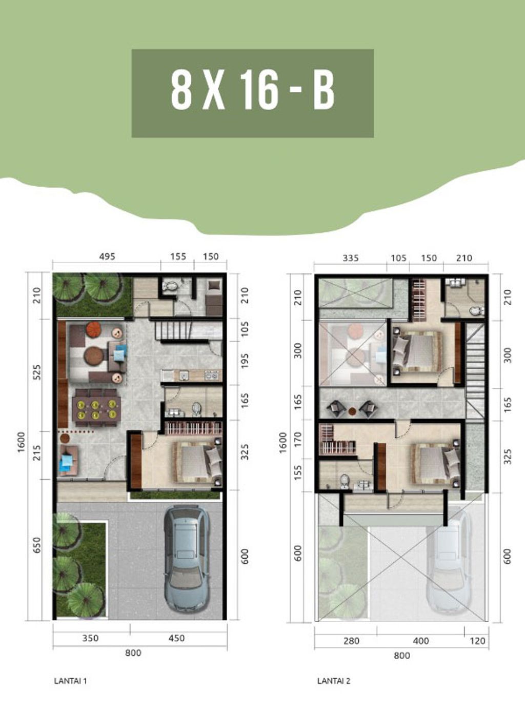 foto denah rumah tipe 138/128 Alt. 2 perumahan Puri Galaxy