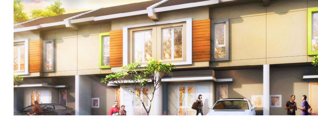 foto tampak rumah tipe CLUBANA perumahan PARADISE SERPONG CITY BLOK J