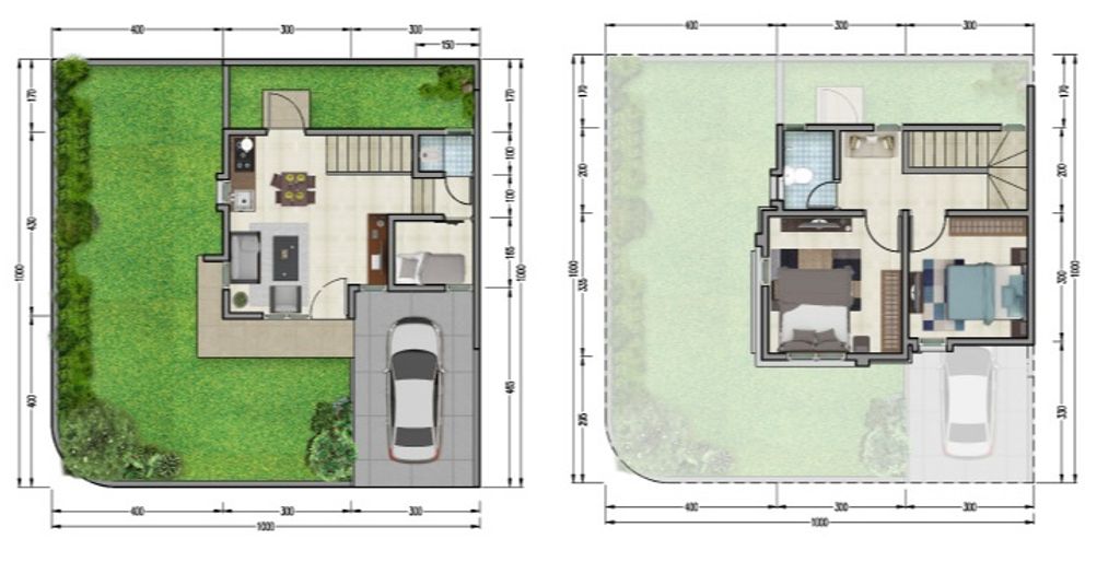 foto denah rumah tipe FRESIA KHUSUS perumahan PARADISE SERPONG CITY BLOK P