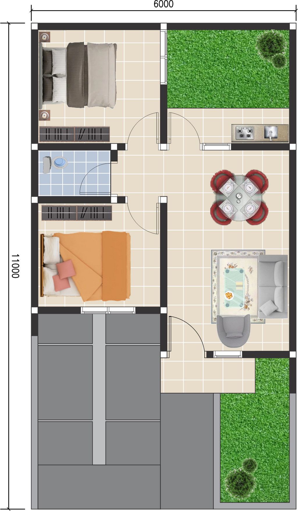 foto denah rumah tipe SHINTA perumahan GREEN BABELAN ASRI 5