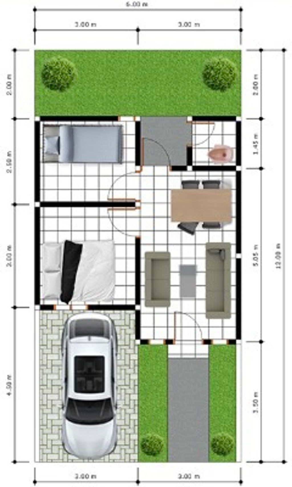 foto denah rumah tipe 36(Subsidi) perumahan GRAND HAZIKRA I