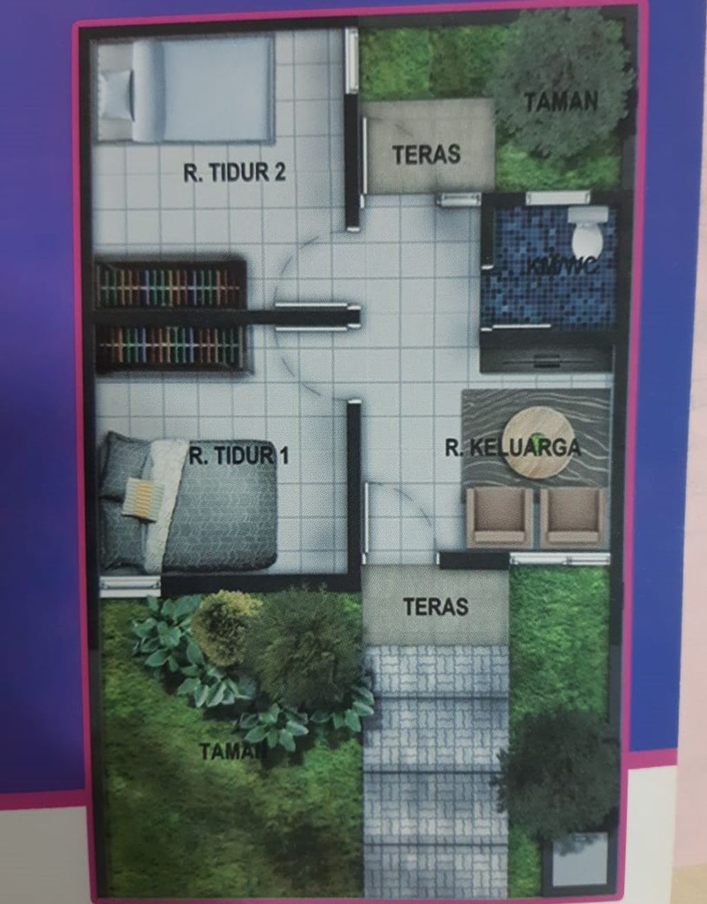 foto denah rumah tipe Aster perumahan Perumahan Puri Semanan