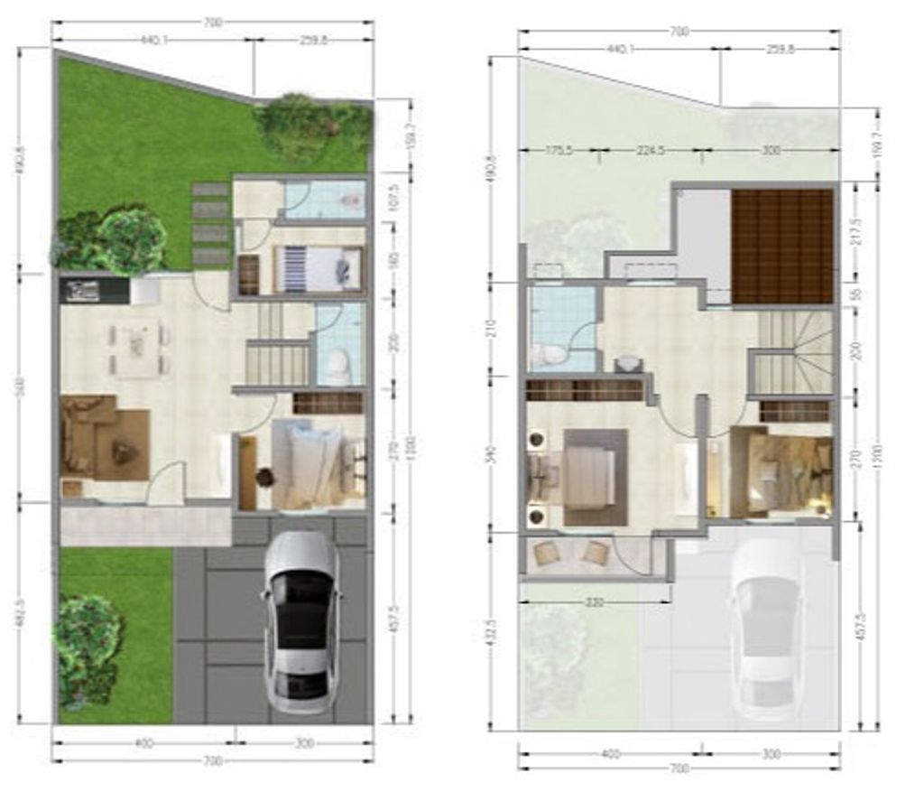 foto denah rumah tipe GRAYSON KHUSUS perumahan PARADISE SERPONG CITY BLOK J