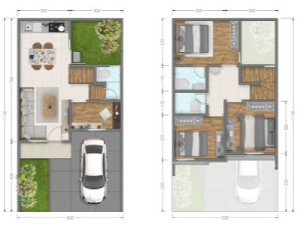 foto denah rumah tipe OMNIA perumahan PARADISE SERPONG CITY BLOK F