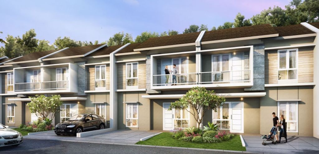 foto tampak rumah tipe GRAYSON KHUSUS perumahan PARADISE SERPONG CITY BLOK J