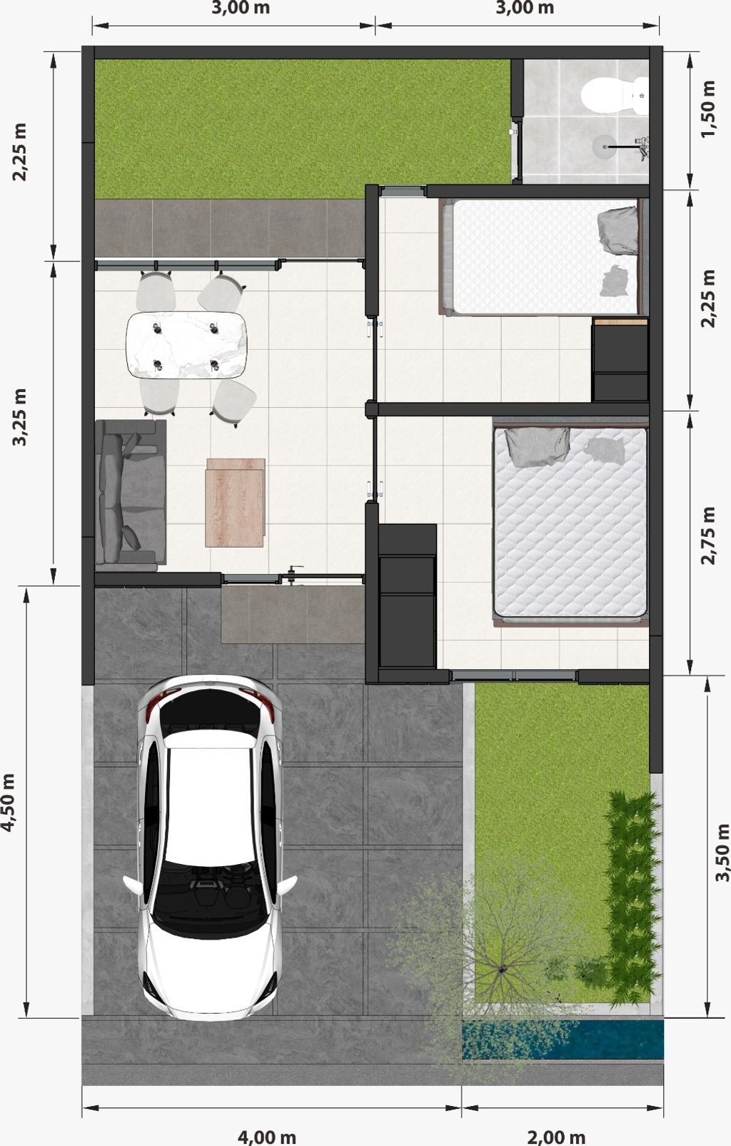 foto denah rumah tipe TULIP perumahan SUKMA INDAH RESIDENCE 2