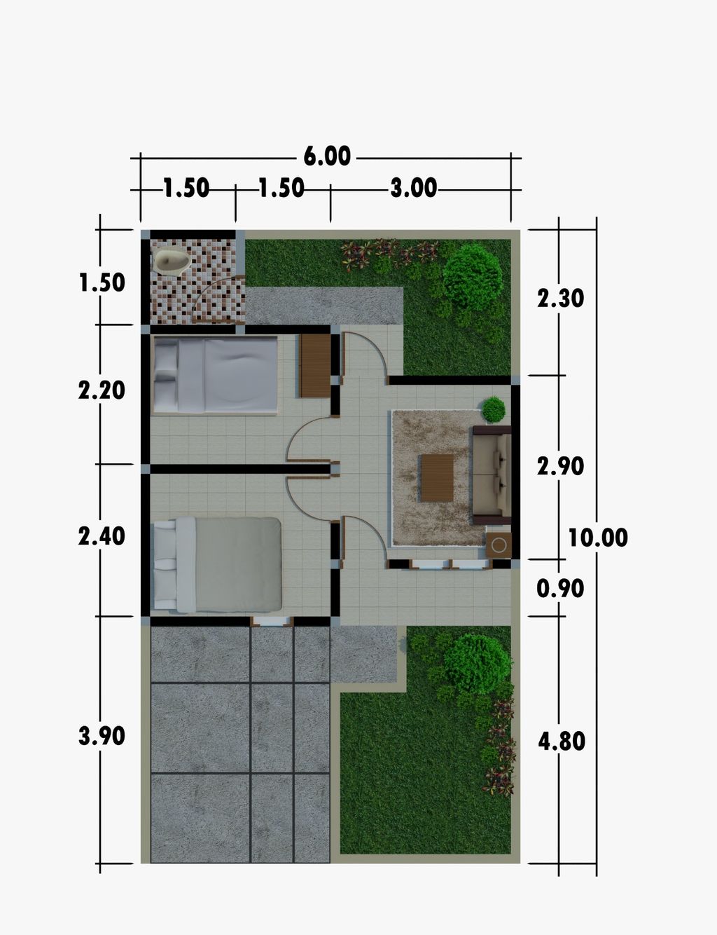 foto tampak rumah tipe 27 perumahan ROYALE VILLAGE