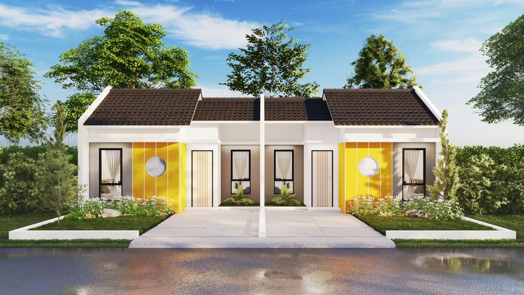 foto tampak rumah tipe New Edelweiss perumahan Pondok Permata 2 Bekasi