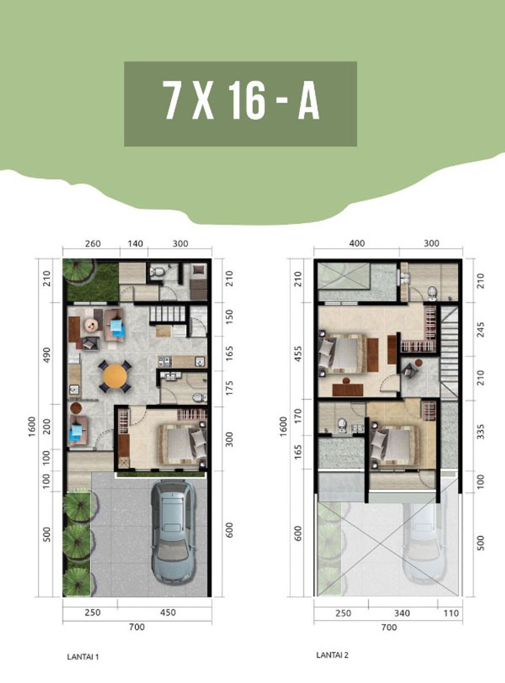 foto denah rumah tipe 124/112 Alt. 1 perumahan Puri Galaxy