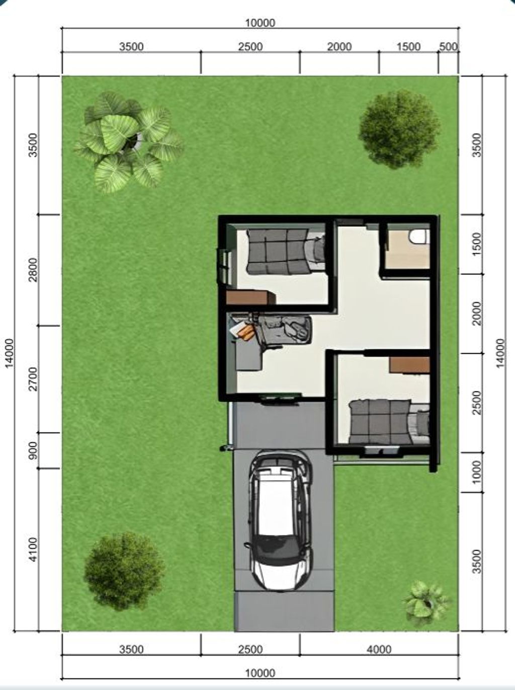 foto denah rumah tipe Belvia perumahan BELVIA SINERGIA