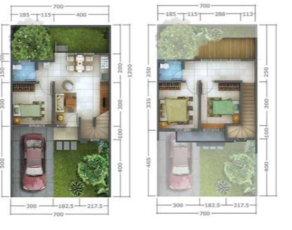 foto denah rumah tipe NEVADA perumahan PARADISE SERPONG CITY BLOK J
