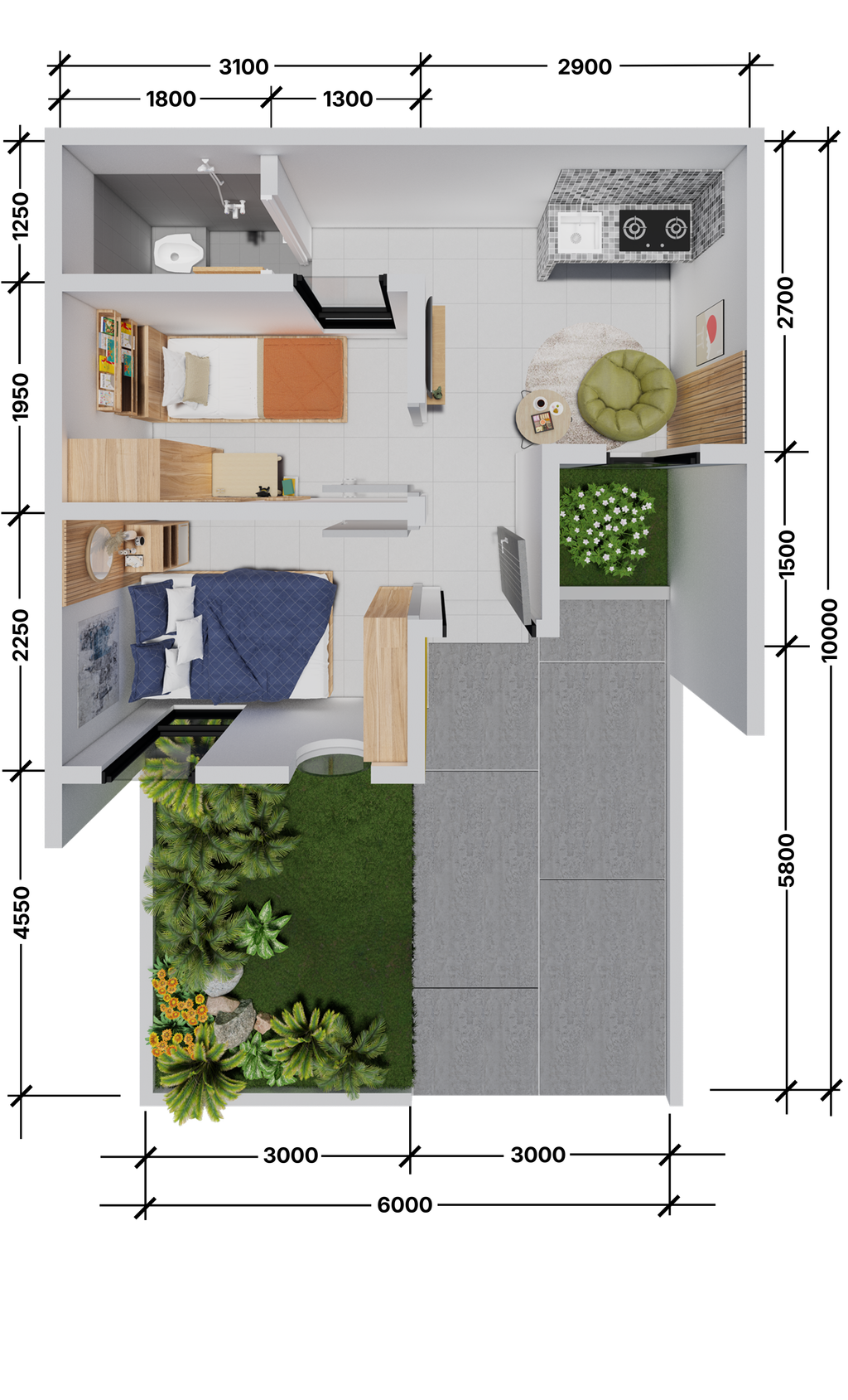 foto denah rumah tipe New Edelweiss perumahan Pondok Permata 2 Bekasi